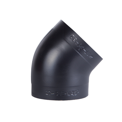 ELRI PVC-Bogen 45° 139/60 mm schwarz