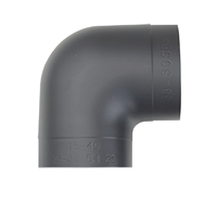 ELRI PVC-Bogen 90° 33/30 mm schwarz Typ SBW