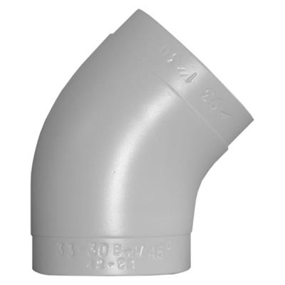 ELRI PVC-Bogen 45° 60/40 mm